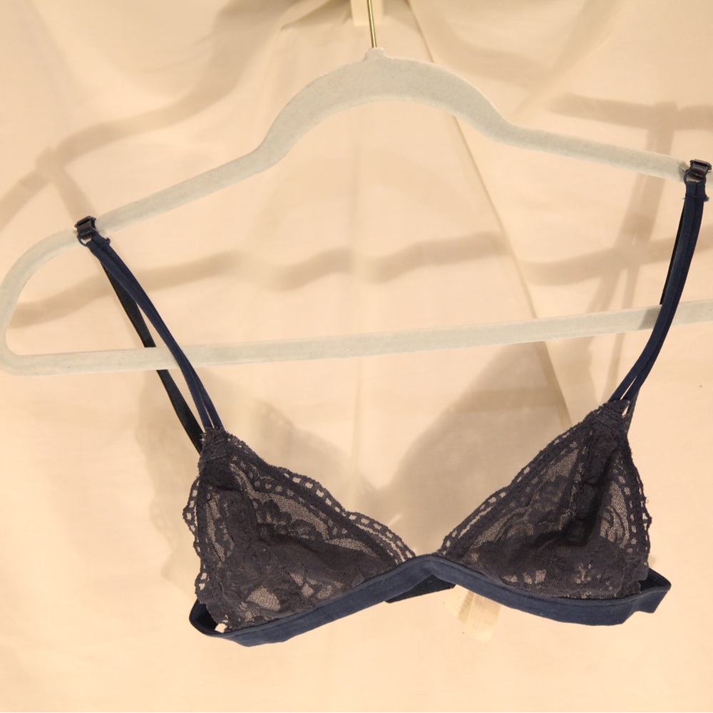 Navy lace bralette